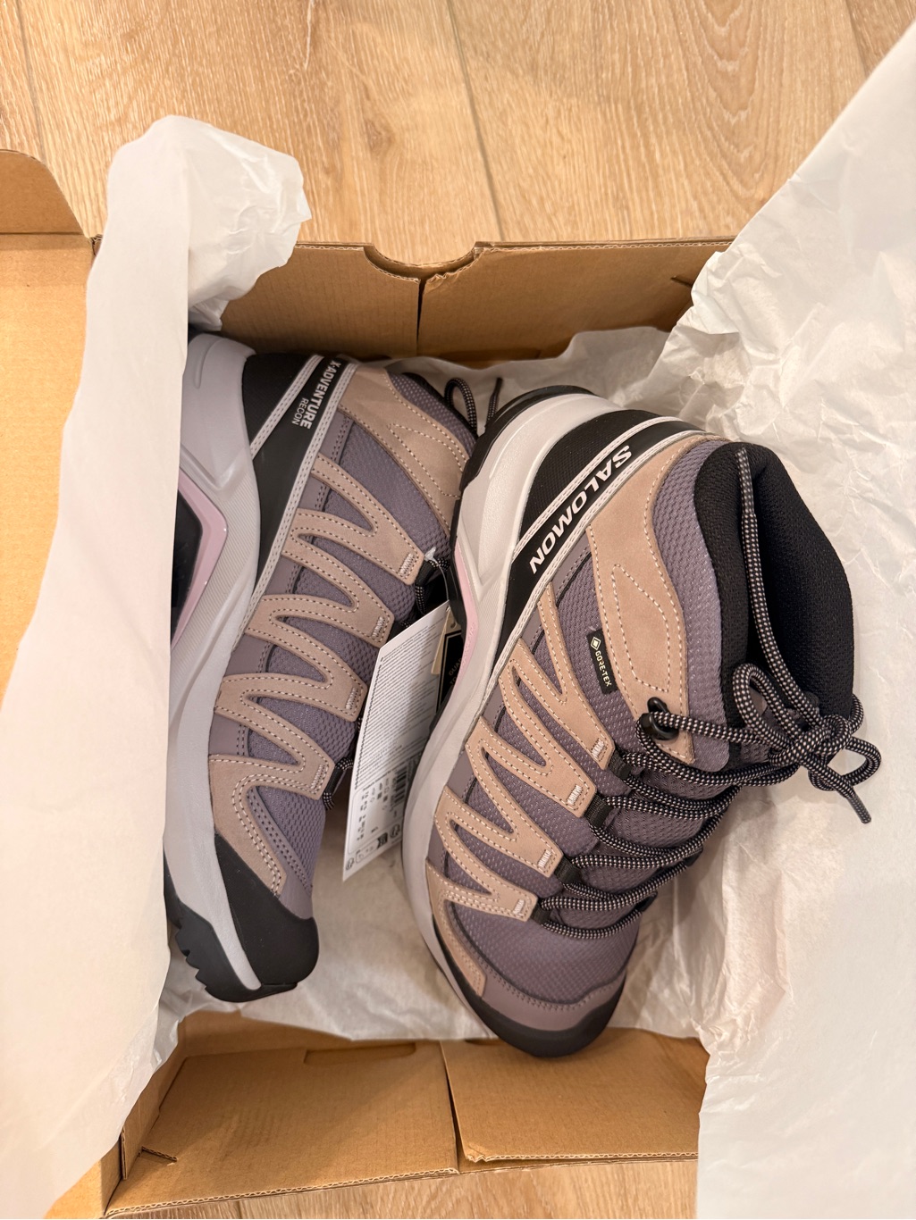 Salomon Women's Purple Taupe Lace-Up Mid Hiking Boots — image 5 of 5